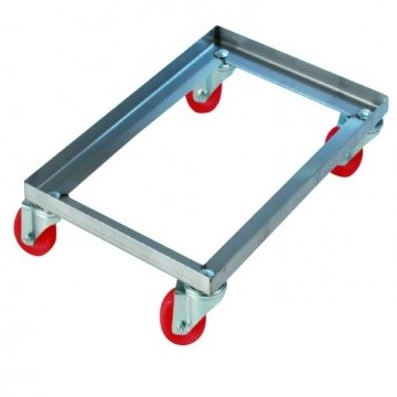 CARRELLO ACCIAIO PER CONT. 60X40
