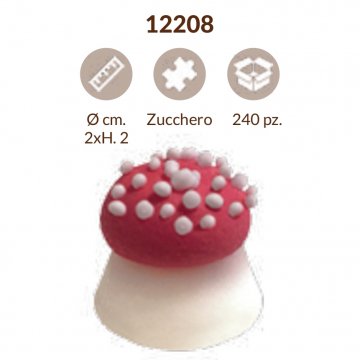 DECORAZIONE NATALE "FUNGHI" 3D IN ZUCCHERO