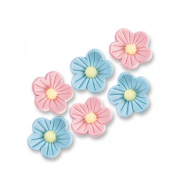 FIORI ZUCCHERO PICCOLI CELESTE ROSA