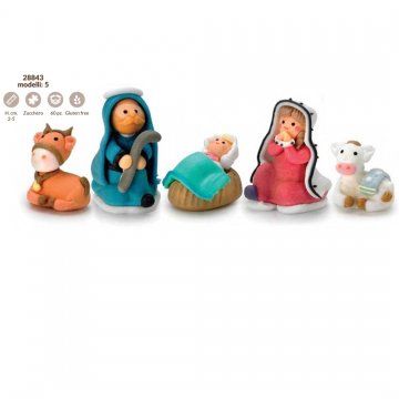 DECORAZIONE NATALE "SACRA FAMIGLIA" IN ZUCCHERO 28843 PZ60