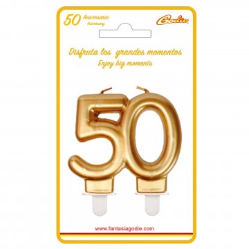 NUMERI CERA ANNIVERSARIO 50 ANNI PZ 1