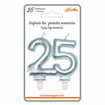 NUMERI CERA ANNIVERSARIO 25 ANNI PZ 1