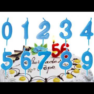 NUMERI CERA CELESTE PZ 1