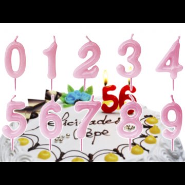 NUMERI CERA ROSA PZ 1