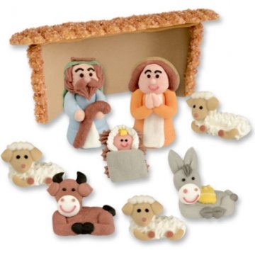 DECORAZIONE NATALE "PRESEPE IN ZUCCHERO" 3271 pz36