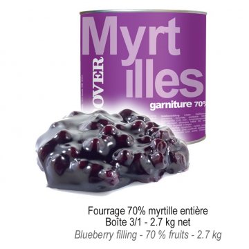 BROVER FRUIT FILLING 70% BILBERRIES MIRTILLI 2,7 KG