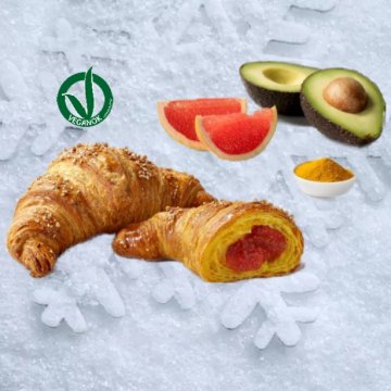 *CORNETTO PRELIEVITATO VEGAN AVOCADO E CURCUMA CON POMPELMO ROSA GR 80 PZ 48