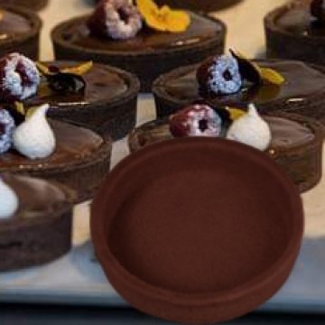 TARTELLETTA FROLLA CILINDRICHE CACAO AL BURRO Ø90 PZ 24