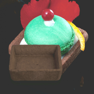 TARTELLETTE FROLLA QUADRATE GRANDI NTL 80X80 CACAO PZ 48