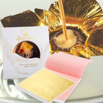 FOGLIE ORO ALIMENTARE 23KT BLISTER 25FF 80MM